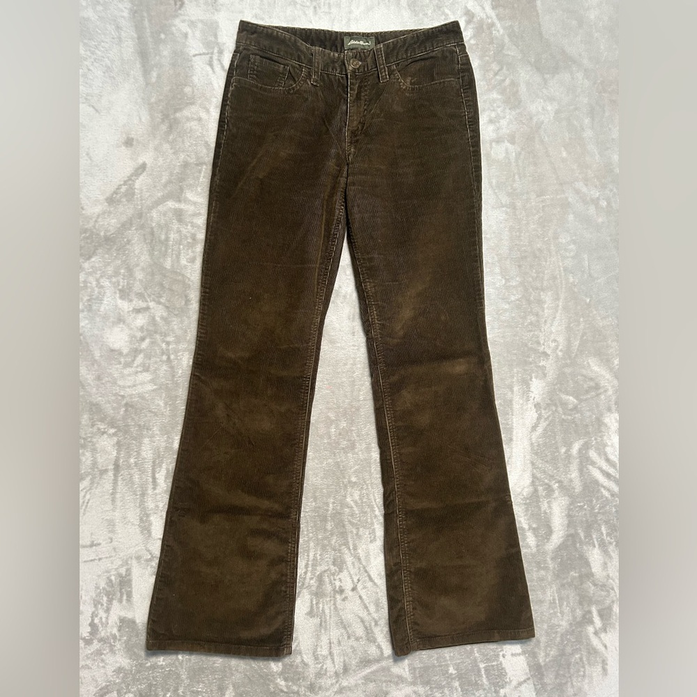 Eddie Bauer Corduroy Flare Pants Women’s 2 Brown
